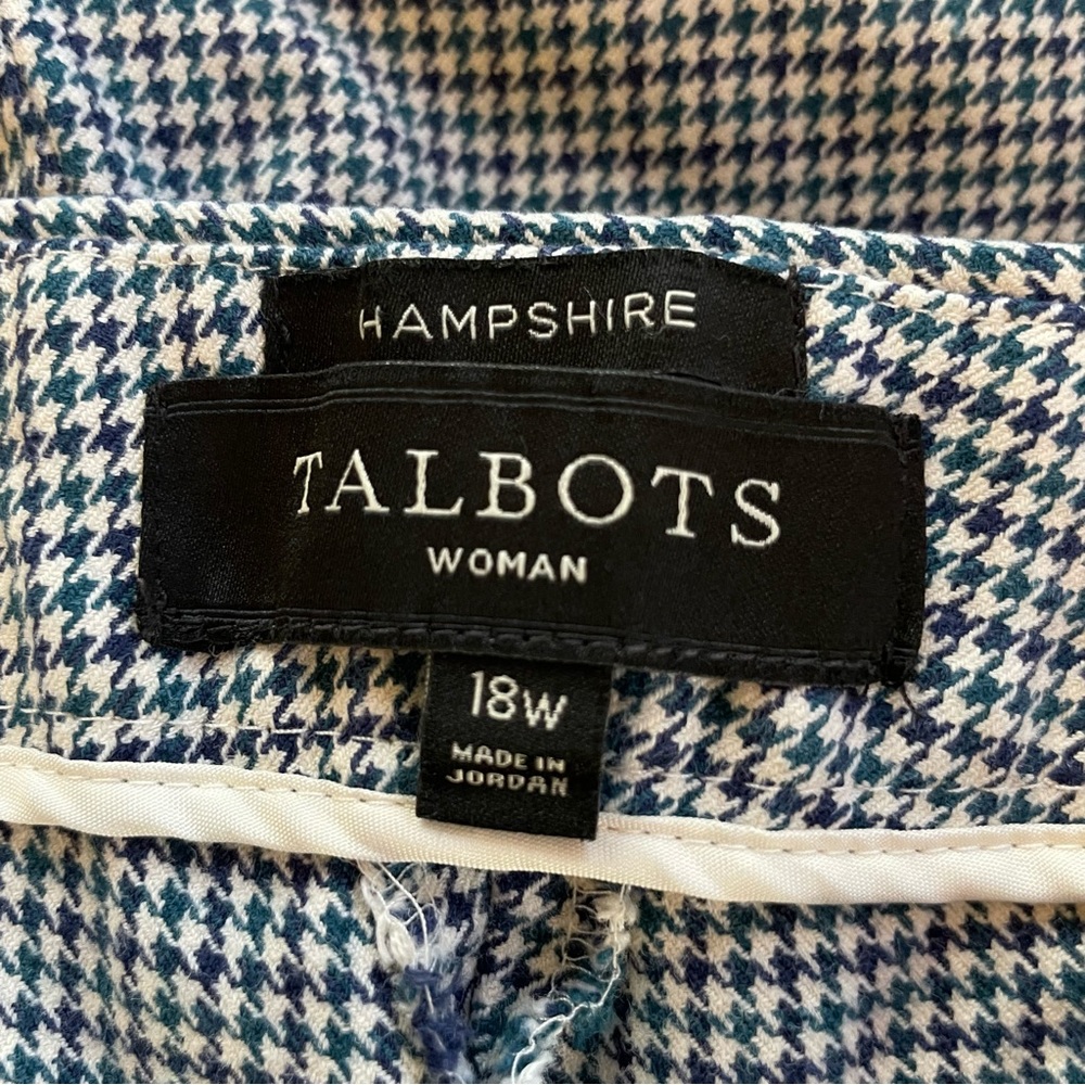Talbots Hampshire Navy and White Trousers.  Size 18W - Picture 6 of 8